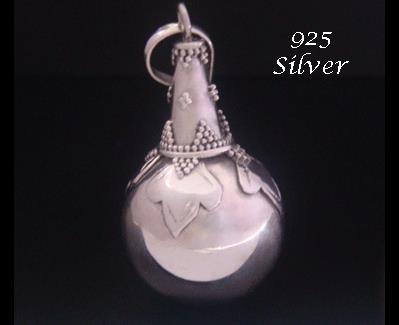 Harmony Necklace, Ornate Hood on Sterling Silver Harmony Ball - Click Image to Close